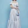 Glamorous Zara Ruched Bodice Maxi Dress -Powder-Blue Daisies
