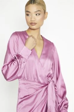 Glamorous Orchid Wrap Midi-Dress