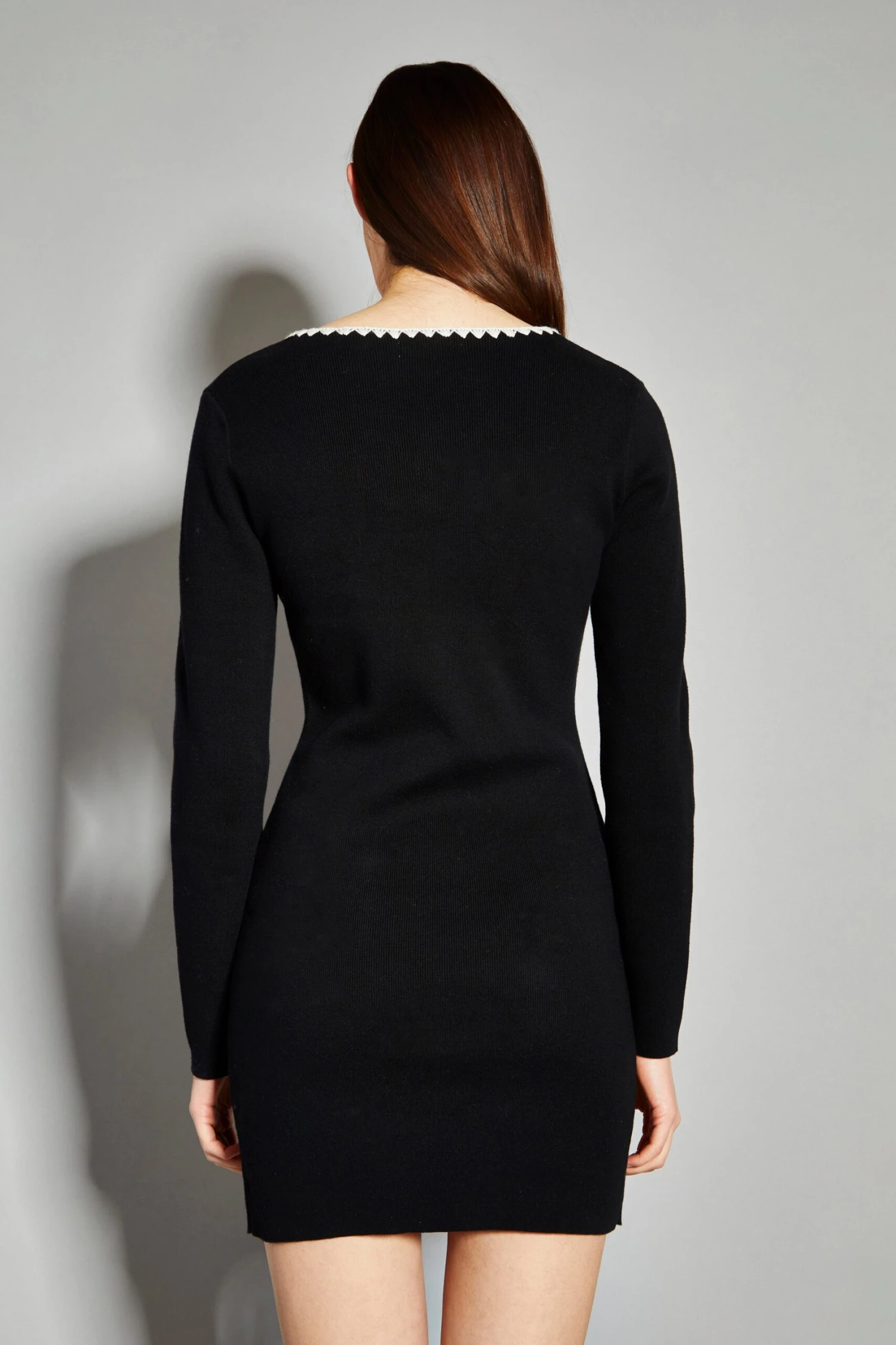Glamorous Black Tie Front Cut Out Detail Mini Dress - Image 2