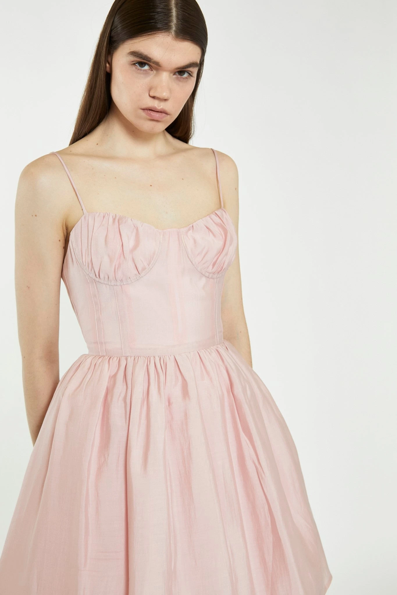 Glamorous Dusty Pink Corset Skater Mini-Dress - Image 4