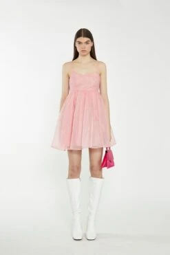 Glamorous Bubblegum Pink Babydoll Mini Dress