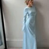 Glamorous Ice Blue Split Front Maxi Dress