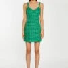 Glamorous Green Tonal Houndstooth Tailored Mini-Dress