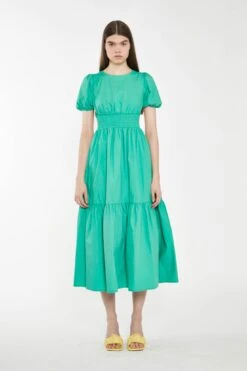 Glamorous Holly Green Open-Back Maxi Dress