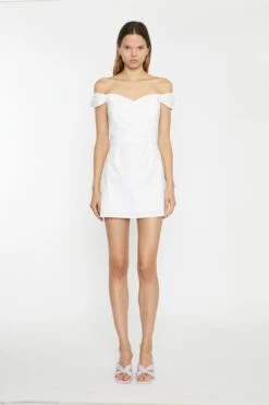 Glamorous White Bardot Mini-Dress