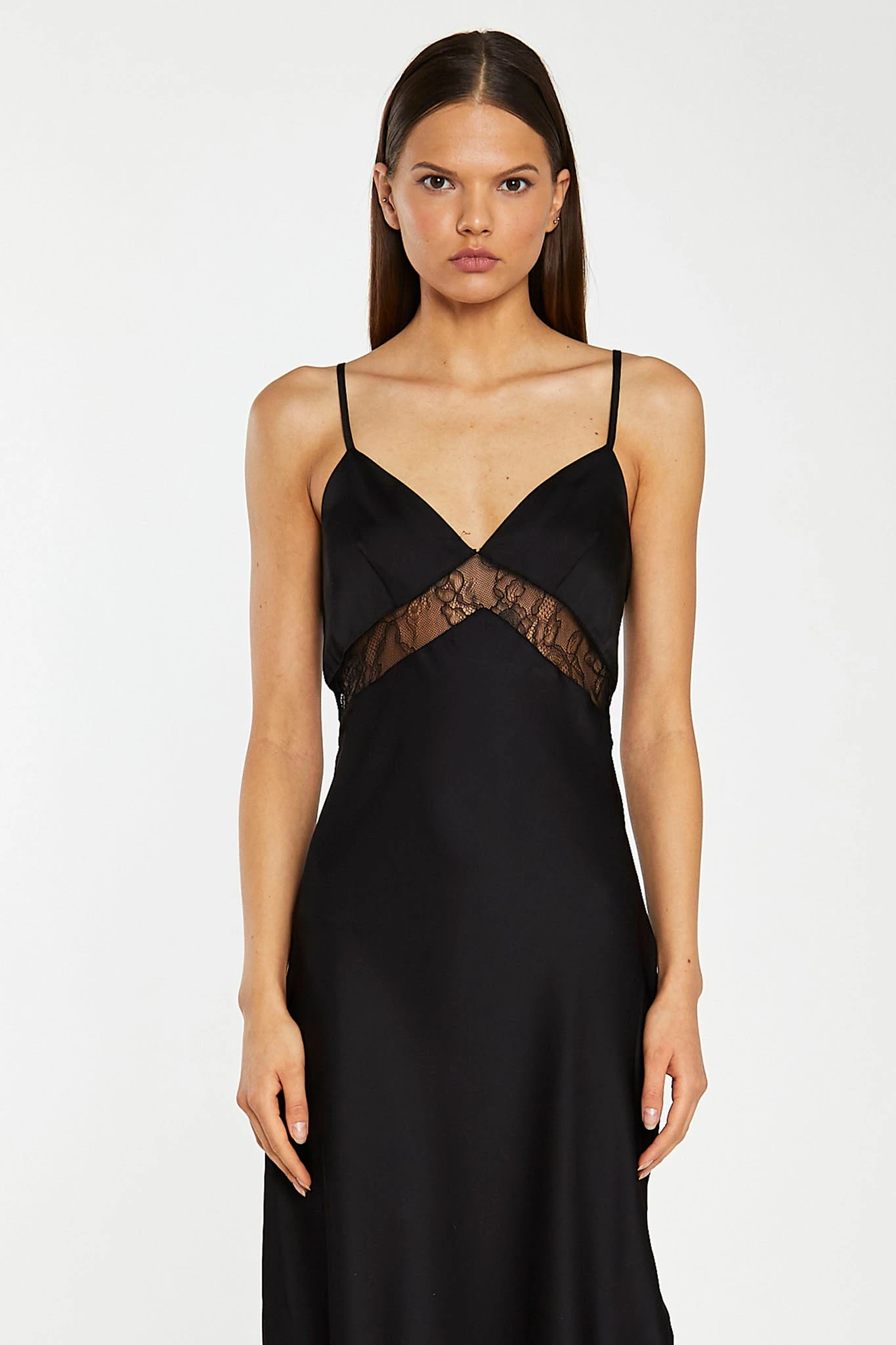 Glamorous Black Lace Trim Cami Midaxi-Dress - Image 4