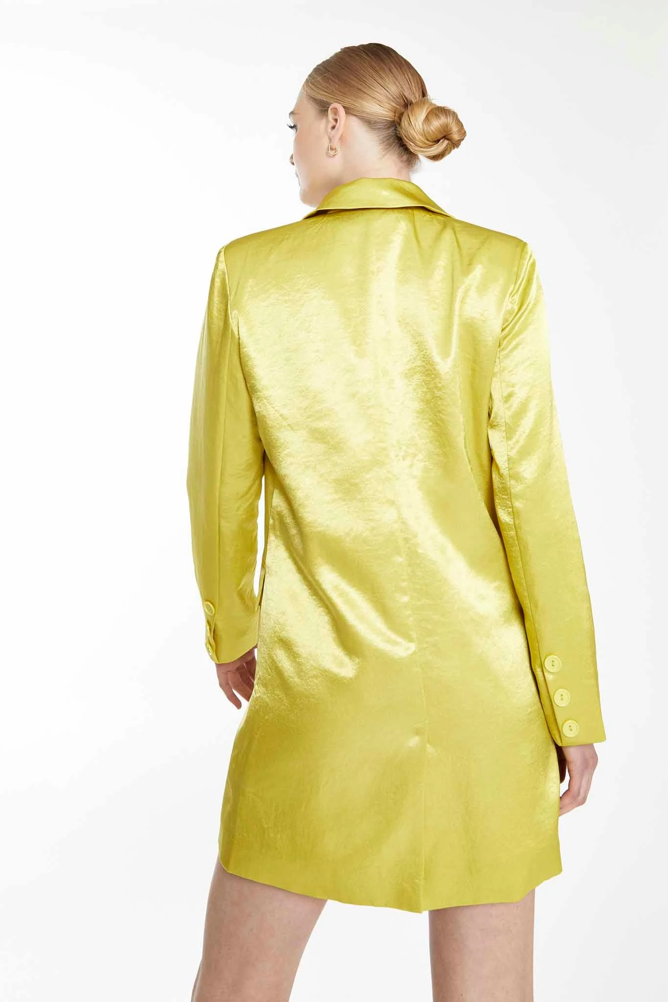 Glamorous Collection Lime Double Breasted Blazer Dress - Image 2