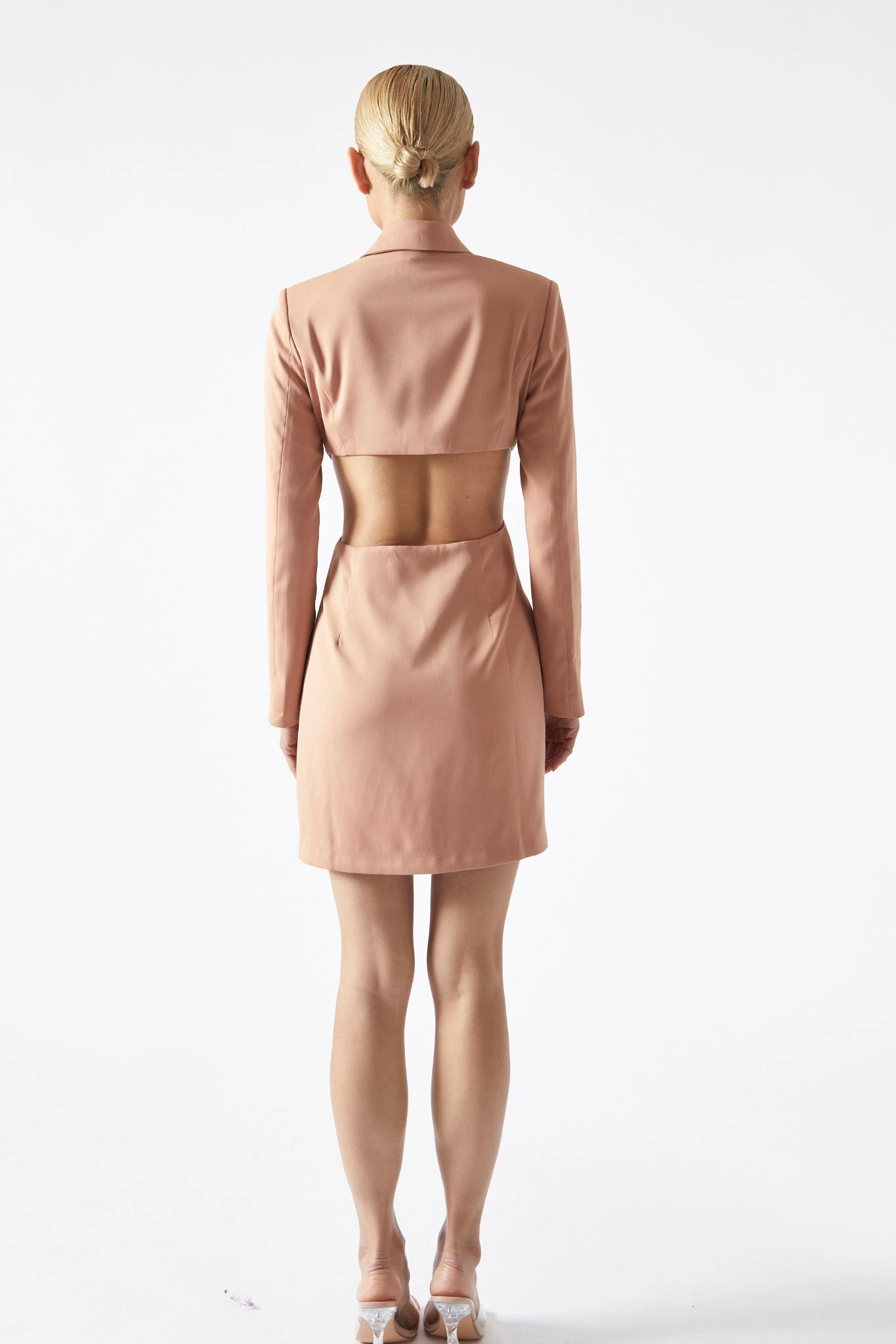 Glamorous Cinnamon Cut-Out Back Blazer Dress - Image 2