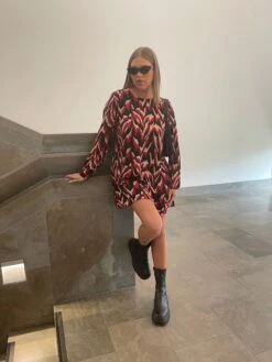 Glamorous Curve Black Animal Print Mini Dress