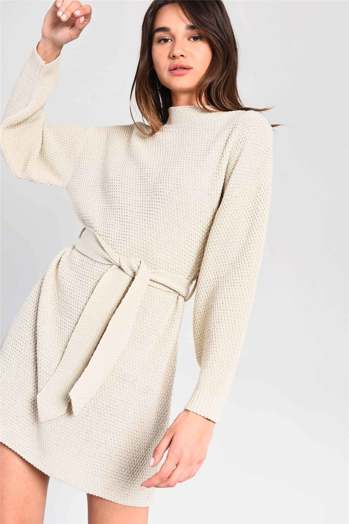 Glamorous Ecru Jumper Mini-Dress - Image 7