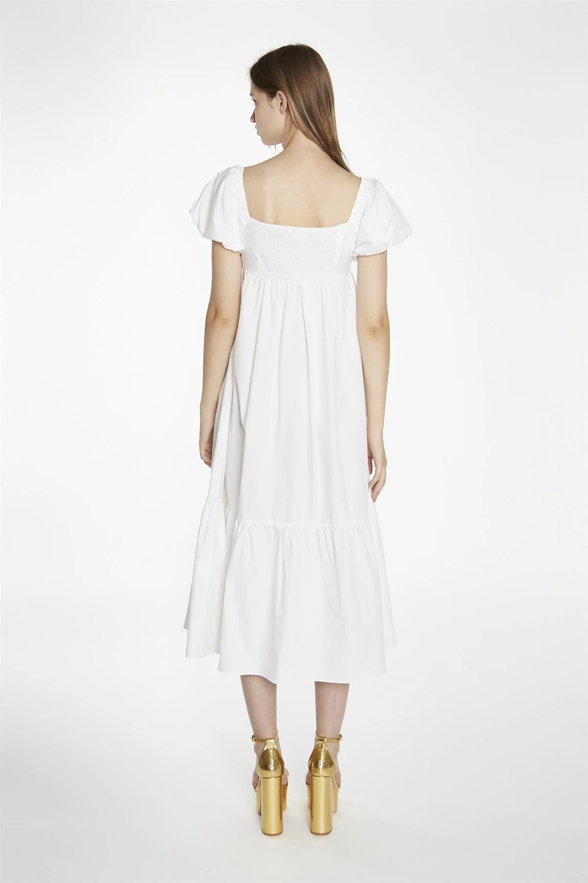 Glamorous White Babydoll Midaxi-Dress - Image 2