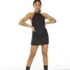 Glamorous Black Halterneck Mini-Dress