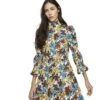 Glamorous Spring Floral High Neck Mini Dress
